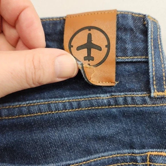 Aviator Mens Jeans Best Travel Stretch Size 32 (32x27) Blue Denim - Picture 10 of 10